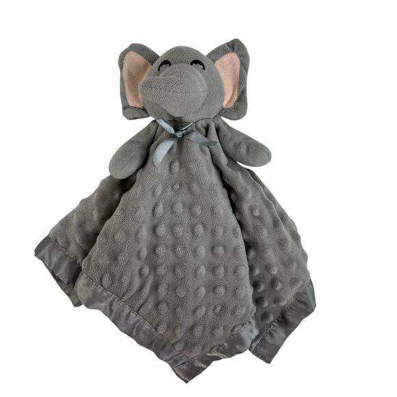 Pro Goleem Elephant Lovey Soft Security Blanket Snuggle Toy Minky Satin Trim - Picture 2 of 7